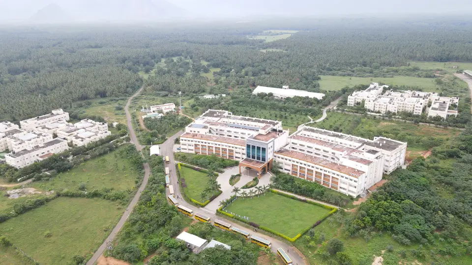 Aerial drone view of the campus