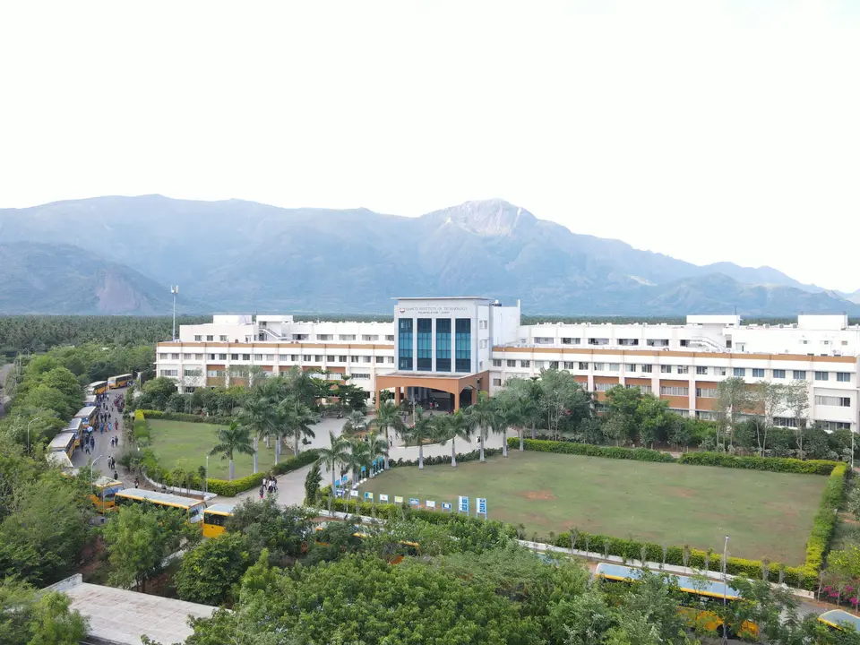 Aerial drone view of the campus