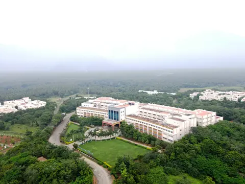 D Block academic building from above