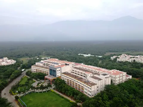D Block academic building from above